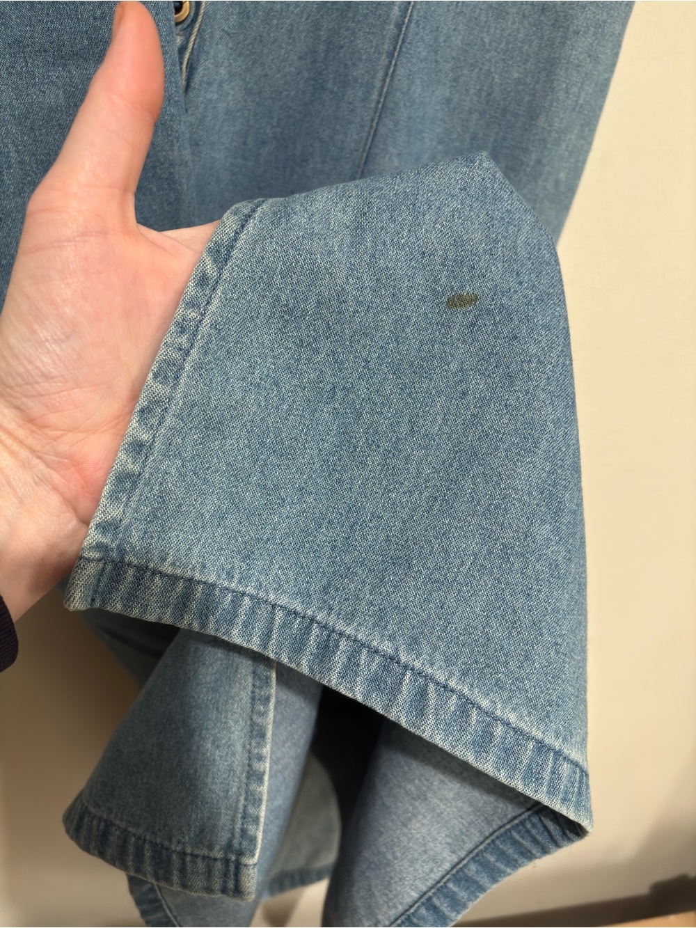 Khakis Vintage Denim Midi Dress Size Medium Blue Retro T Shirt Dress - Picture 11 of 16